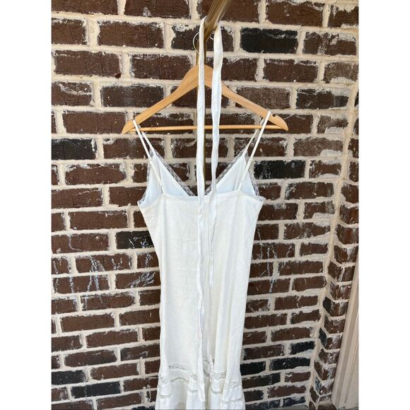 NWOT Gold Hawk White Linen & Lace Midi Length Dress Size Small - Picture 5 of 10